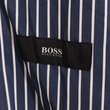 HUGO BOSS ヒューゴボス ネイビー×ホワイト 10227000 ストライプ ブルゾン 46 ホワイト メンズ_画像9