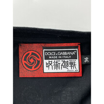 Dolce＆Gabbana ドルチェアンドガッバーナ ×呪術廻戦 ブラック クロップド Tシャツ 禪院真希 36 ピンク レディース_画像4