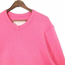 CAMIEL FORTGENS カミエルフォートヘンス 016 ピンク FRANKENSTEIN V-NECK インサイドアウトニット ピンク L トップス ウール メンズ 中古_画像3