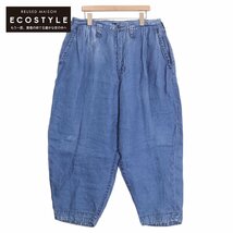 Porter Classic ポータークラシック ブルー INDIGO LINEN BEBOP PANTS ブルー S ボトムス リネン メンズ 中古_画像1