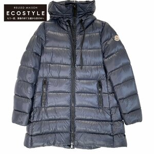 美品/国内正規 MONCLER モンクレール SUYEN フーディダウン コート 1 ネイビー レディース