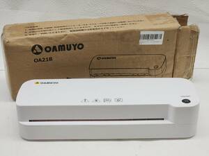 R60320 unused OAMUYO laminating machine OA218 A4 till correspondence laminate compact original box attaching 