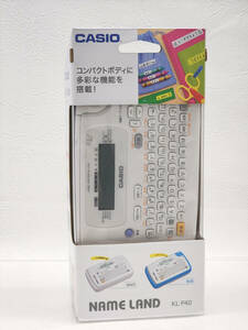 ★ R60307　新品　CASIO カシオ　NAME LAND ネームランド　ラベルライター　KL-P40　ホワイト ★