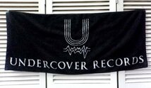 完売☆UNDERCOVER☆アンダーカバー タオル 83×35cm 黒白 RECORDS レコーズ ロゴ 今治タオル 中古_画像1