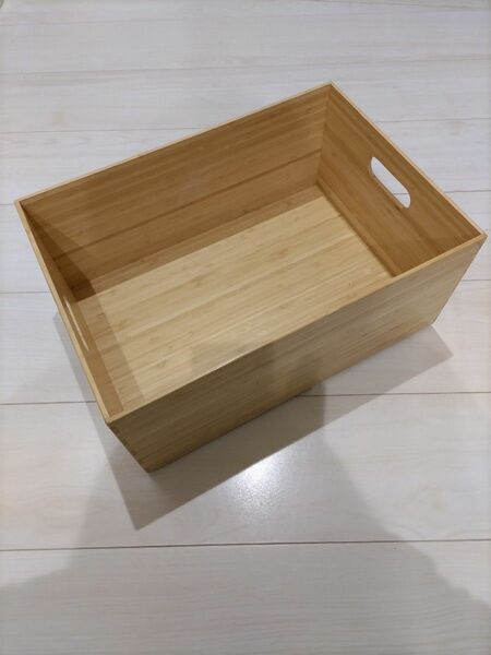 無印良品　MUJI 重なる 竹材 中　長方形ハーフ　ボックス　