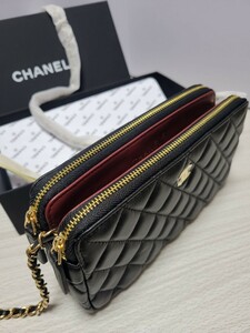 CHANEL シャネル ポーチ ポシェット 財布 ショルダー バッグ ノベルティ チェーン斜めがけ取外OK 