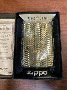 ジッポ zippo アーマー Armor 金 ゴールド 両面 ディープウェーブ 2006年