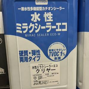 新着 水性ミラクシーラーエコ 6缶セット クリヤー 新品未使用 エスケー化研 塗料の画像2