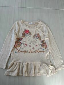 未使用　ユニコーン　女の子　長袖Tシャツ　ロンT 柔らかい ニット　110cm 可愛い