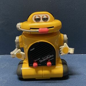 当時物 レア トミー おしゃべり ラジオロボ しゃべろく イエロー ロボット TOMY SHABEROKU IC RADIO ROBOT 昭和レトロ オムニボット 黄色の画像3