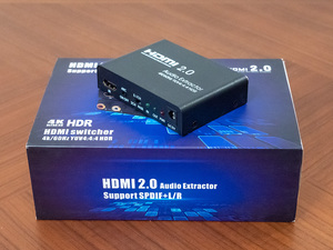 ★Proster HDMI音声分離器 HDMI2.0 HDR 4K＠60hz対応 ARC機能 96kHz 3.5mmジャックあり★送料込！