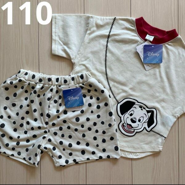 【Disney】ディズニー フタフタ 101匹わんちゃん☆セットアップ Tシャツ☆ハーフパンツ 犬 なりきり 110