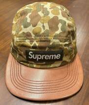 Supreme Camo Leather Camp Capキャンプキャップ レザー ジェットキャップ_画像1