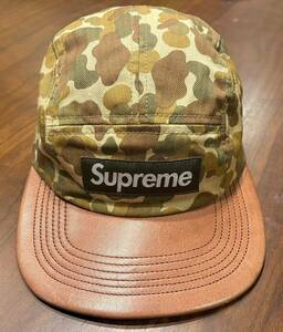 Supreme Camo Leather Camp Capキャンプキャップ レザー ジェットキャップ