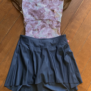 YUMIKO ユミコ イザベル スカート ショート丈 Mサイズ ダークグレー バレエスカート 大人バレエ プルオンスカートの画像4