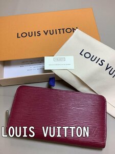 ルイ・ヴィトン (LOUIS VUITTON) 箱付き ジッピー ウォレット エピ フューシャ UB4198