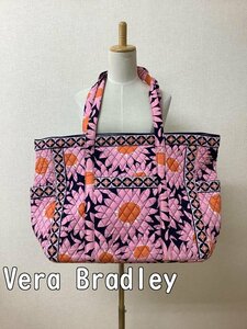 Vera Bradley ベラ ブラッドリー ピンク花柄キルティング ビッグトート 肩掛け可能 美品