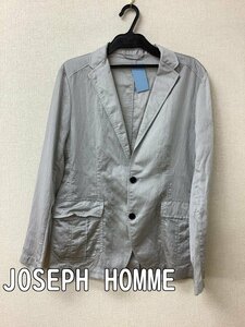 ジョセフオム JOSEPH HOMME 光沢グレーボーダー サマージャケット サイズ46(C88-94)