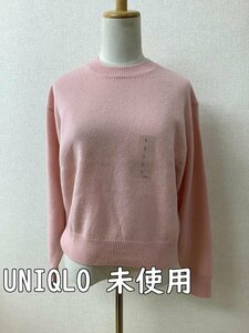 ユニクロ (UNIQLO) タグ付き未使用 プレミアムラム クルーネックセーター ピンク サイズS