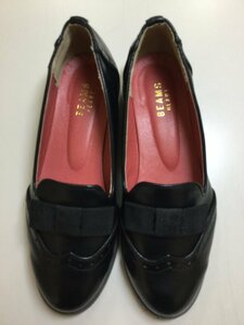 Beams Heart Black Ribbon Shoes size m