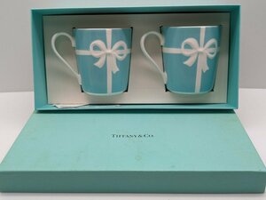 【未使用】 ティファニー TIFFANY ブルーボックス ペアマグカップ 2個セット 食器 ブランド / 80 (SGF014529D)