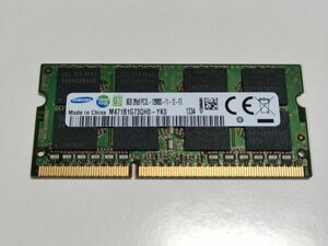 【動作確認済み】SAMSUNG ノートPC用 メモリー DDR3L-1600 PC3L-12800S 8GB×1枚 合計8GB 動作確認済 1週間保証 M471B1G73QH0-YK0【1334】