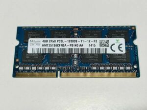 【動作確認済み】hynix DDR3L 4GB×1 PC3L-12800S SO-DIMM HMT451S6AFR8A 低電圧【1415】