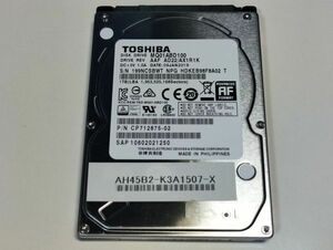 【使用時間1060時間】東芝 1TB(1000GB) HDD MQ01ABD100 2.5インチ 9.5mm厚 CrystalDiskInfo正常判定【SBWT】