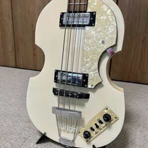 新品同様 Hofner Ignition Bass White Limited Color ヘフナー エレキベース 限定色 ホワイト バイオリンベースの画像2