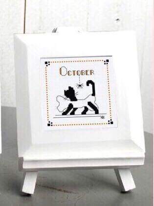 10月のねこ のろわれちゃったDoggone Kat クロスステッチ 刺繍キット 初心者~ かわいい ポイント消化 送料無料