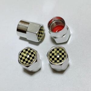 エアバルブキャップ F1チェッカー F1フラッグ ミニクーパー MINI N-BOX