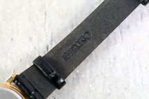 SEIKO セイコー クォーツ 腕時計 1N01-0DS0 白文字盤 ゴールド 黒 革ベルト レディース腕時計_画像9