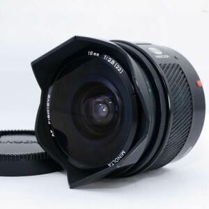 ☆良品・完動☆MINOLTA AF FISH-EYE 16mm F2.8 ミノルタ フィッシュアイ 魚眼レンズ☆保証付☆L593