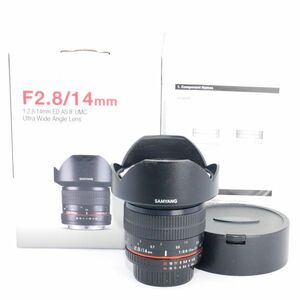 ☆難あり・完動☆SAMYANG 14mm F2.8 ED AS IF UMC AE ニコン用 Fマウント 箱付☆保証付☆P224