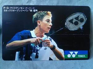 使用済み　テレカ　P・G・クリステンセン　デンマーク　バドミントン　ヨネックスオープンジャパン’98優勝　YONEX　＜110-016＞50度数