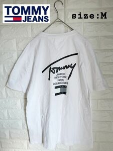 トミージーンズ 半袖Tシャツ ホワイト 大きめMサイズ