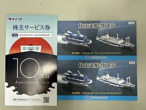 東海汽船株主優待券２冊（２０枚）＋株主サービス券１冊 普通郵便送料込 