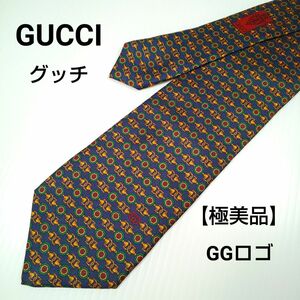 【極美品】GUCCI グッチ 総柄 GGロゴ ネクタイ