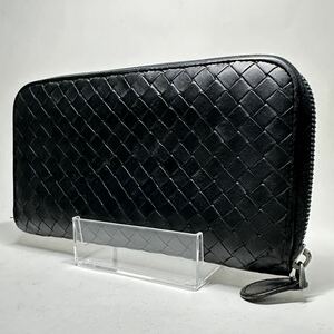 BOTTEGA VENETA ボッテガヴェネタ イントレチャート ラウンドファスナー 長財布 レザー ウォレット ブラック 