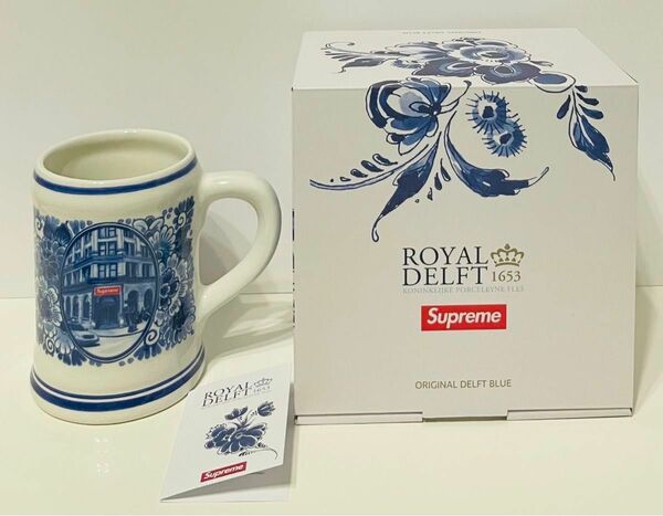 【新品】Supreme Royal Delft 190 Bowery Beer ビアマグ マグカップ シュプリーム