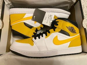 【1円スタート】 Nike Air Jordan 1 Mid University Gold 28.5cm US 10.5 ナイキ エアジョーダン ユニバーシティ 新品 黒タグ プレ値 