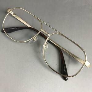UNY9/64 grande dame グランダム Ti-P 60□15-160 VT-307 日本製 宮本眼鏡 チタン ゴールド ツーブリッジ 大きいサイズのメガネ〇