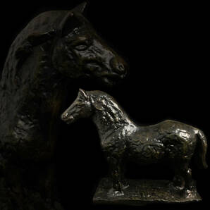 ut25/15 アイアン彫刻 総鉄地「イレネー号」 鉄製 彫刻作品 1992年頃？ 動物 細密彫刻 馬 オブジェr 馬術 置物 うま 蔵出しの画像1