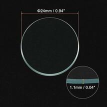 ★時計水晶レンズガラス ラウンド フラット 24mm直径 交換部品 時計メーカー修理用 クリア 6個入り_画像3