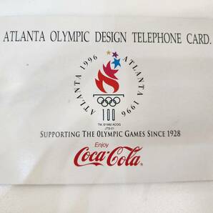 テレホンカード コカコーラ Coca-Cola テレカ 1996 オリンピック 台紙付き！ 50度数 未使用/保管品の画像2