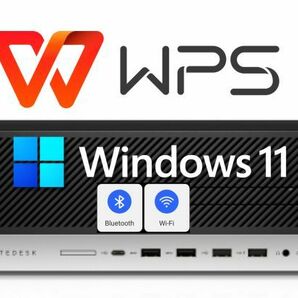 D322/HP 800G5 SF/Corei5-9500/メモリ16GB/M.2 NVME256+3.5HDD 1TB/Office WPS/Win11Pro/無線Wi-Fi+Bluetoothの画像1