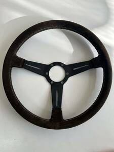 ナルディ　スエード　バックスキン　３６パイ　クラシック　 NARDI 　ブラックスポーク　360ｍｍ　３６Φ