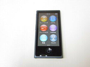 3D009◎Apple iPod nano 第7世代 A1446 (MD481J) 16GB グレー 動作確認・初期化済み イヤホンジャック難有◎中古【送料無料】