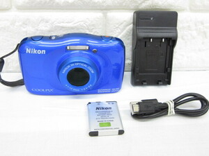 3D105◎Nikon ニコン COOLPIX W100 クールピクス WATERPROOF 防水 コンパクトデジタルカメラ デジカメ 動作品◎中古