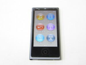 3D359MZ◎Apple iPod nano 第7世代 A1446 (ME971J) 16GB グレー 動作品 初期化済み◎中古